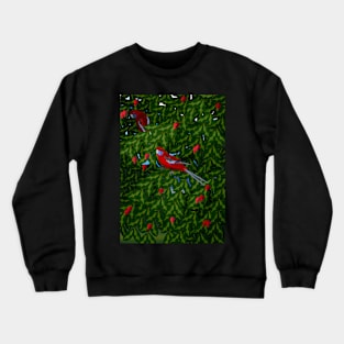 Rosellas in the Pomegranate Tree Crewneck Sweatshirt